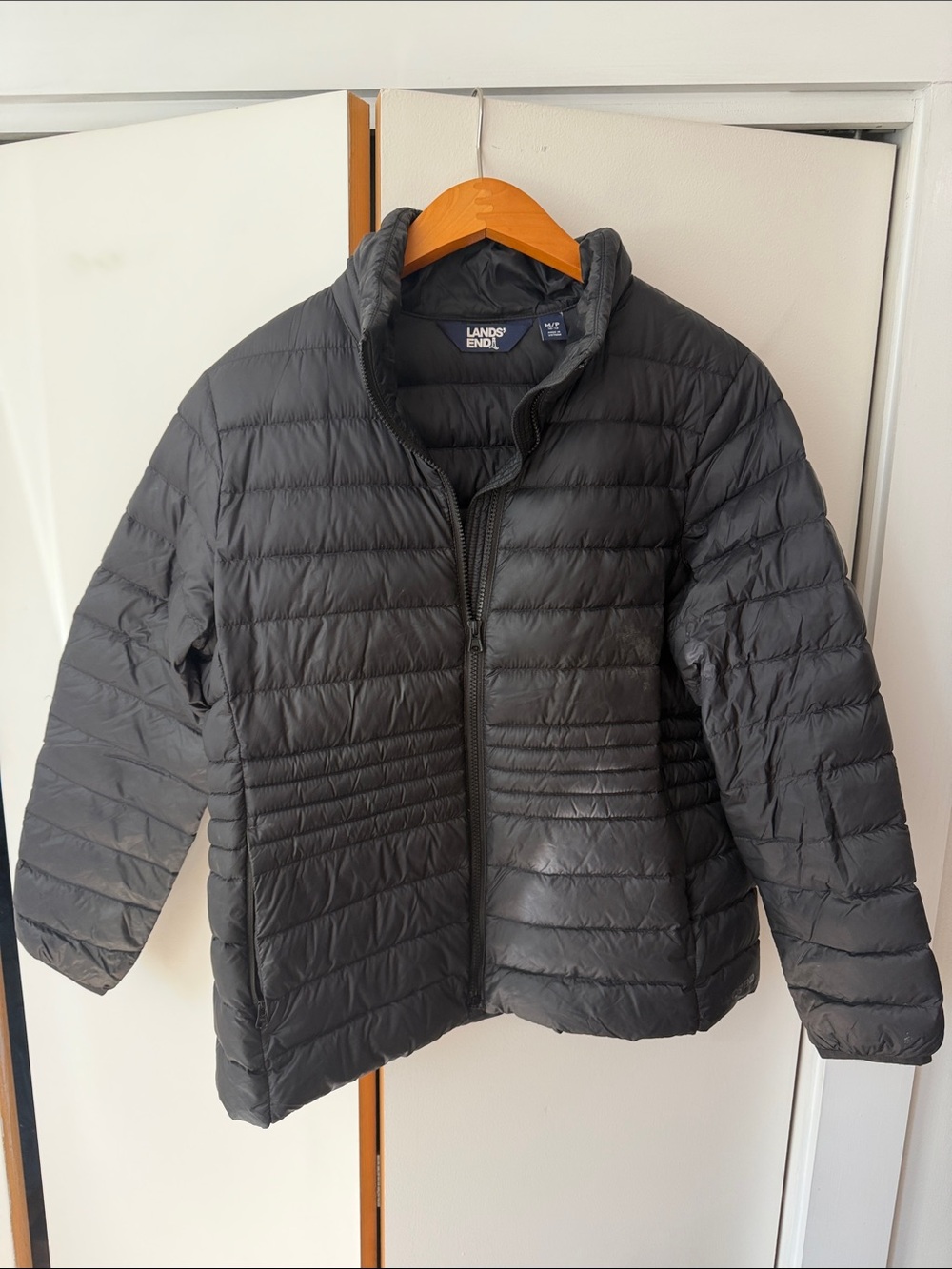 Lands' End Women’s Black Quilted Puffer Jacket Light